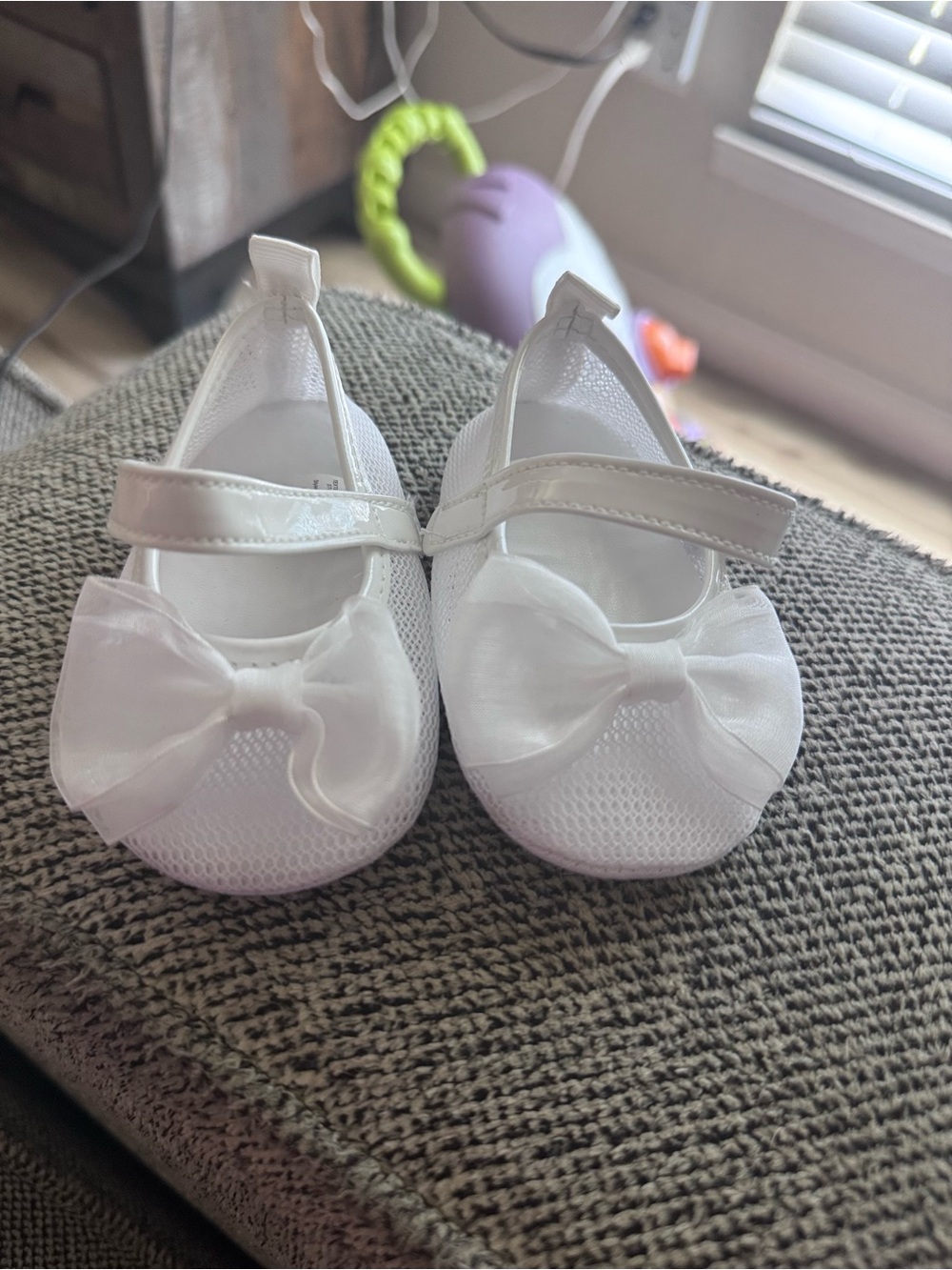 Girls White Bow Mary Jane Shoes